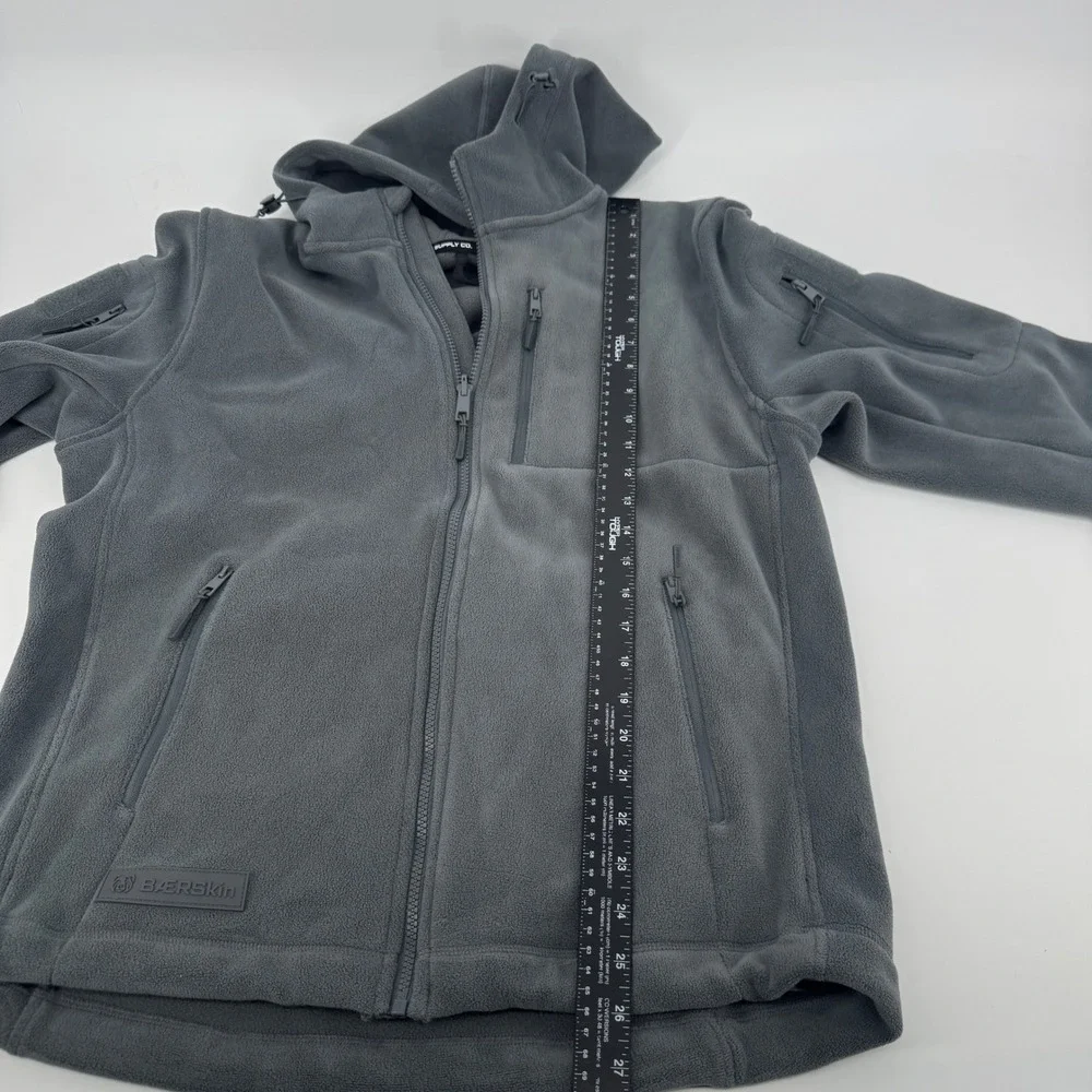 Baerskin Tactical Supply Co Mens Grey Tactical Fleece Hoodie Jacket Size Medium